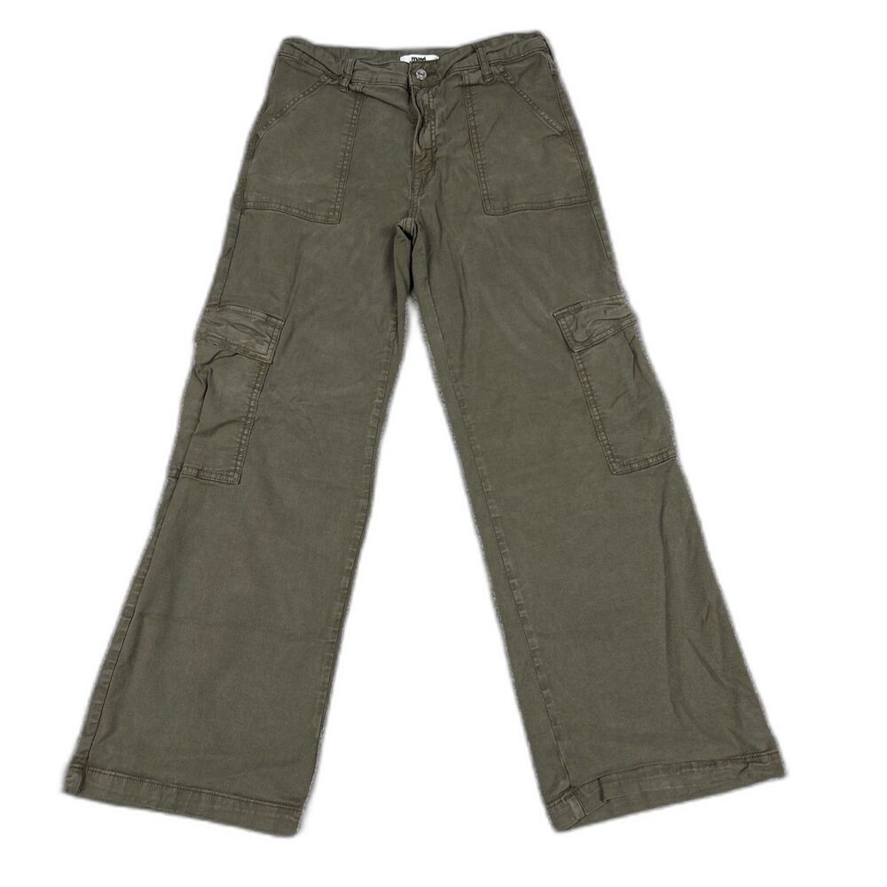 Mavi Alva Pants Womens 30x32 High Rise Straight Cargo Army Green Y2K Retro Baggy